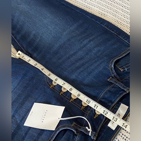 KanCan Hi Rise Supper Skinny Button Fly Dark Wash Jeans Size 15/31 x 30” - Picture 14 of 15